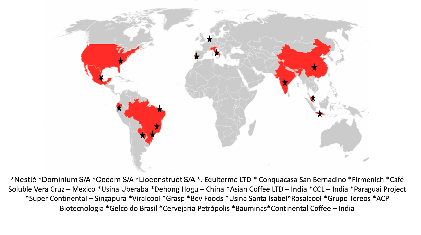 Mapa de Atuação Global